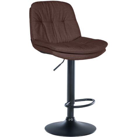 Sgabello da bar - Tessuto & Legno - marrone - Louise