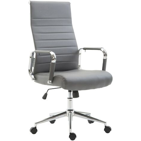 Sedia ufficio Kolumbus in similpelle grigio