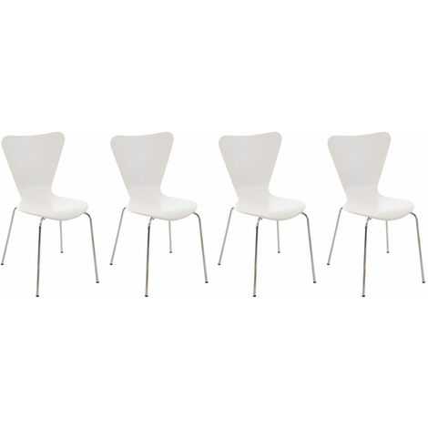 Set 4 Sedie Impilabili CALISTO bianco (1/5)