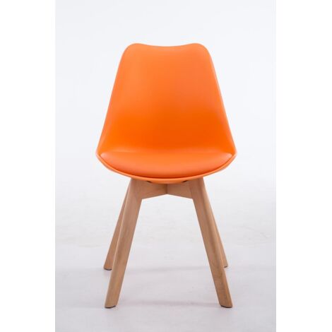 Sedia Borneo in similpelle arancione natura (1/3)