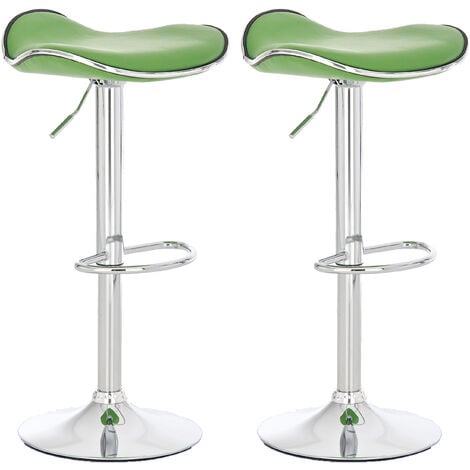 Colore:Bianco CLP Set 2 Sgabelli Bar Shanghai in Similpelle I Sgabelli Alti Cucina Girevoli E Regolabili 60-80CM