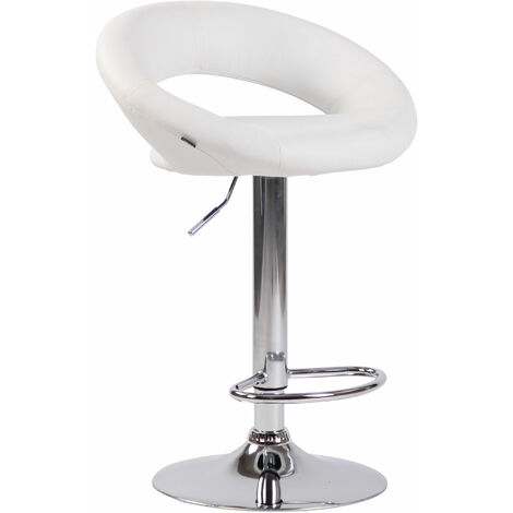 Sgabello Cucina Olinda In Similpelle bianco cromo