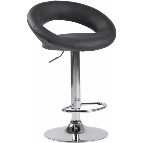 Sgabello Cucina Olinda In Similpelle grigio cromo