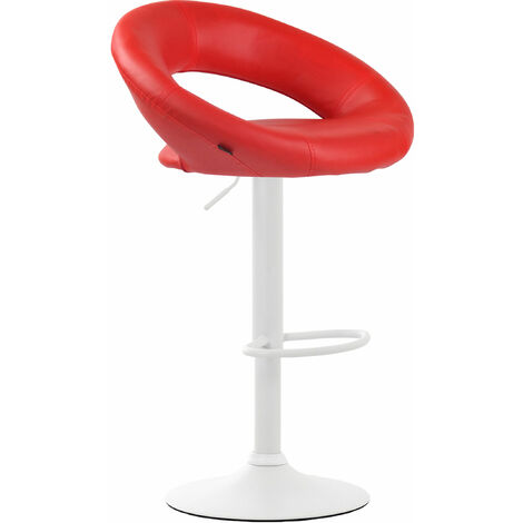 Sgabello Cucina Olinda In Similpelle rosso bianco