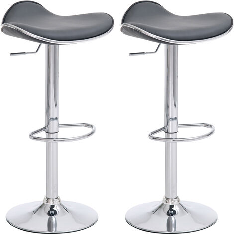 Set 2 sgabelli Shanghai in similpelle grigio