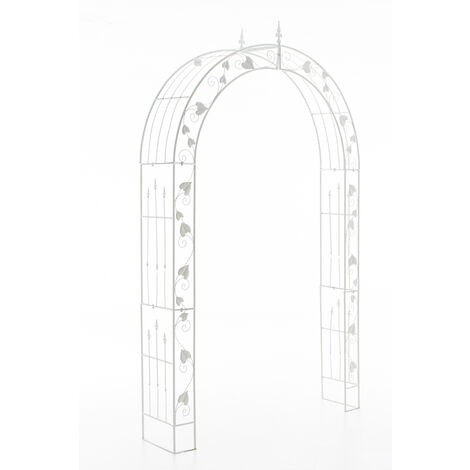 Arco da Giardino Emma in Metallo Verniciato a Polvere bianco (1/4)