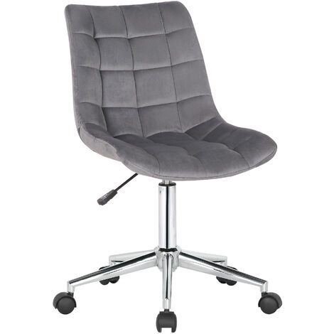 Sedia da ufficio Medford in velluto grigio (1/5)