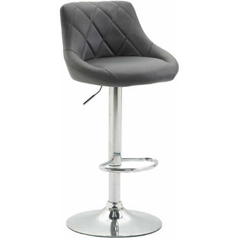 Sgabello Lazio in similpelle grigio cromo (1/4)