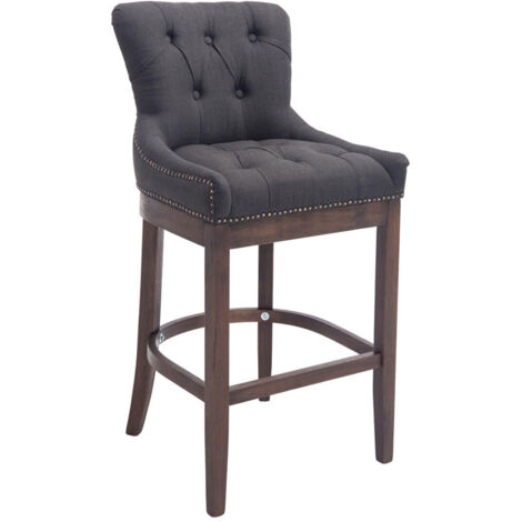 Sgabello Lakewood stoffa antico-scuro grigio scuro