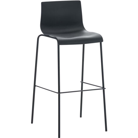 Sgabello design Hoover in polipropilene nero nero