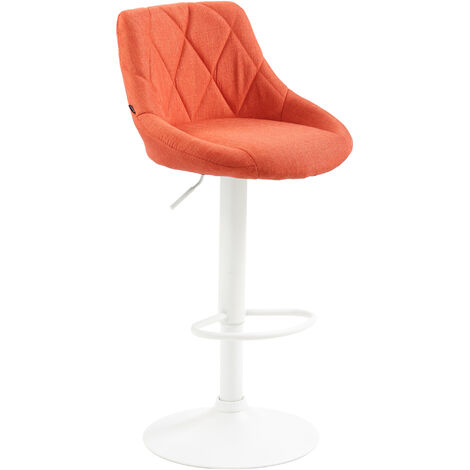 Sgabello bar LAZIO in tessuto arancione bianco (1/5)