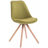 Sedia Toulouse in stoffa gambe tonde verde natura