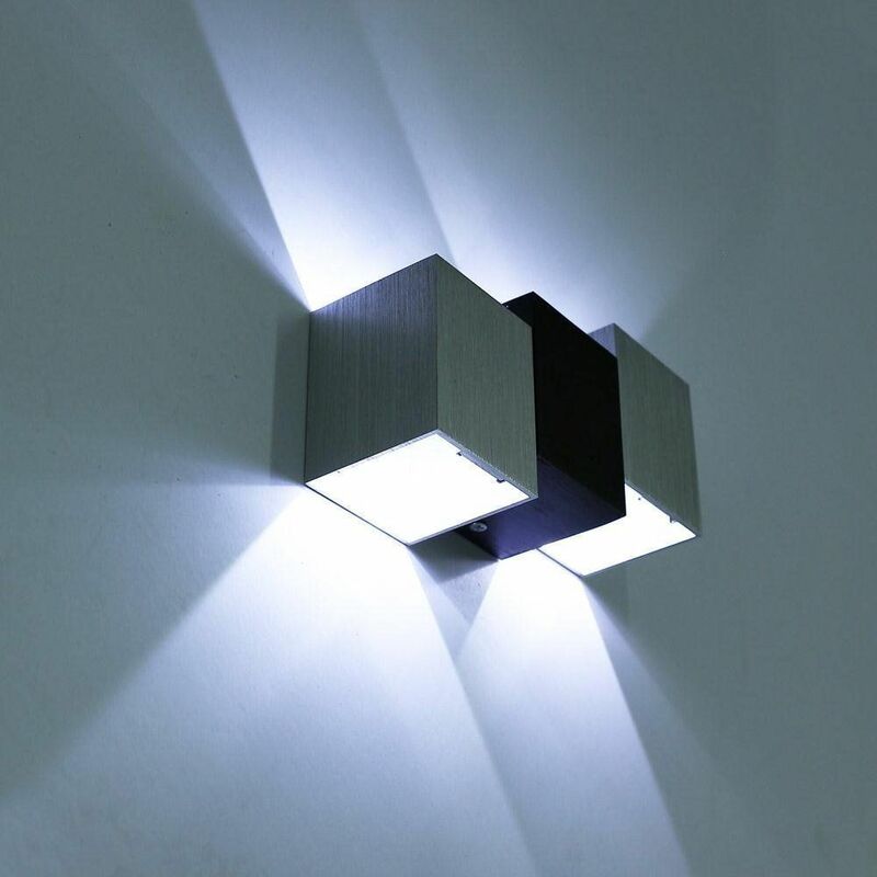 Blanc Froid ERWEY Applique Murale Intérieur 6w Applique Murale LED Lampe Up and Down Eclairage Murale pour chambre à coucher salle salon couloir escalier