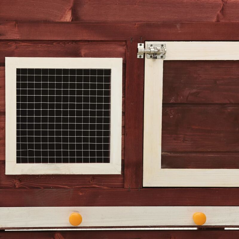 Conigliera In Legno Massello Di Abete 140x63x120 Cm | A 2 Piani | Con Vassoio Estraibile - Foto 7