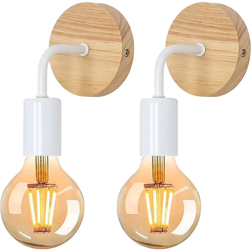 Applique Murale Intérieur En Bois Rétro Lanterne En Bambou, Lampe Murale En  Osier De Corde De Chanvre Créative E27 Avec Prise Et Interrupteur, Applique  Murale En Rotin Pour Chambre (Sans Ampoule) 