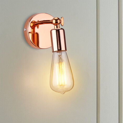 2pcs Appliques Murales Vintage Industrielle E27 Edison Ampoules Douille  Lampe de chevet Support de Lampe Réglable