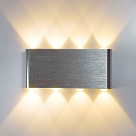 Applique Murale LED 8W Moderne Aluminium Lampe 8 LED Interieur