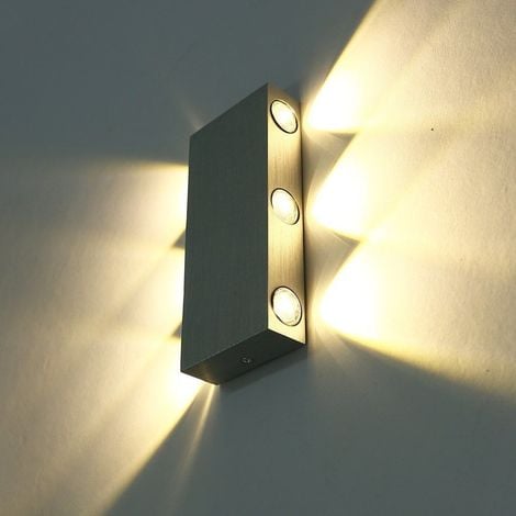 Applique Murale LED 6W Lampe Murale Avec 6 LEDs éclairage Décoratif  Intérieur Lumière Moderne en Aluminium
