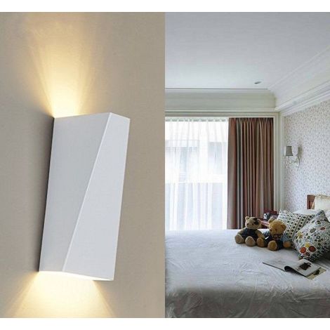 Applique Murale LED Intérieur Décoration Lampe en Aluminium 10W Moderne  Éclairage Design Lumiaire Blanc Chaud pour Chambre Maison Couloir Salon 