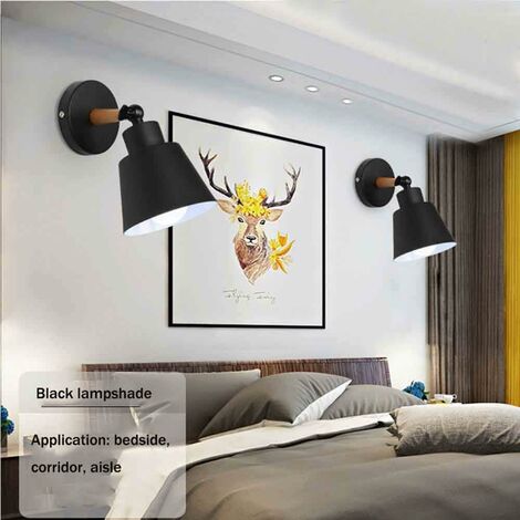 Applique Murale Industrielle Intérieur Retro avec Interrupteur, Lampes de  Chevet Murale avec Câble de 1,8 m Prise, Bras Long Réglable en Métal 65 cm,  E27 Lampe de Mur pour Salon Chambre Lecture 