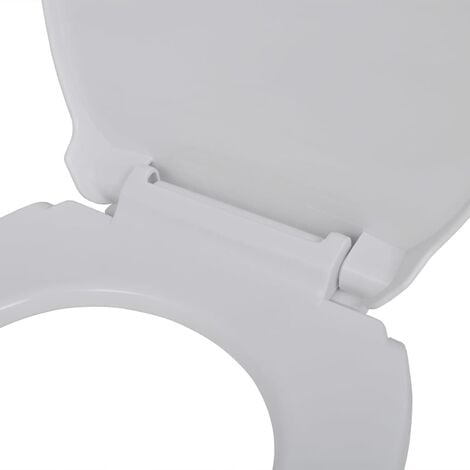 Soft-close Toilet Seat White Oval vidaXL