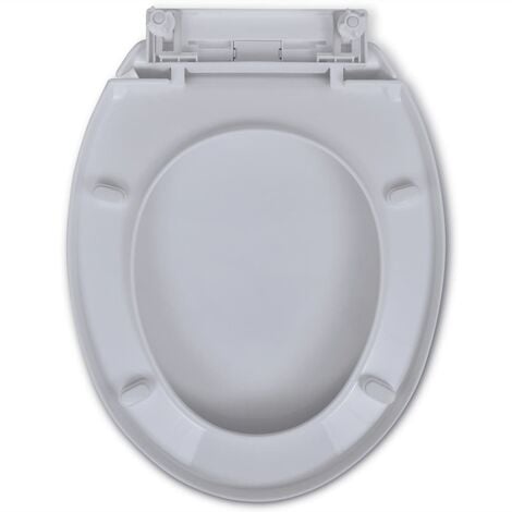 Soft-close Toilet Seat White Oval vidaXL