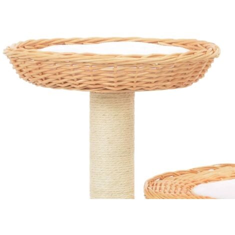 Katzen-Kratzbaum Sisal Natürliches Weidenholz vidaXL