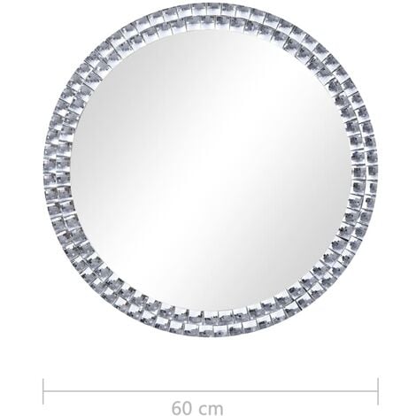 Wall Mirror 60 cm Tempered Glass vidaXL