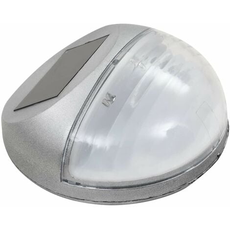 vidaXL Lampade Solari da Parete da Esterni a LED 12 pz Rotonde Argento