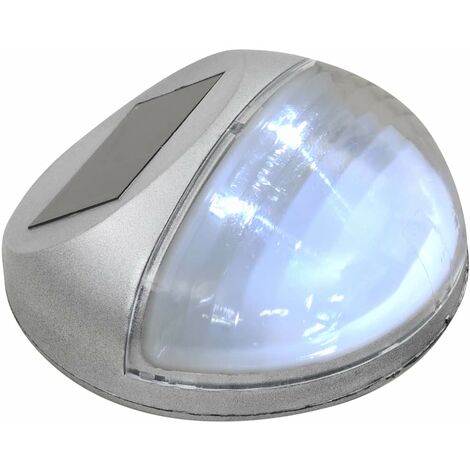 vidaXL Lampade Solari da Parete da Esterni a LED 12 pz Rotonde Argento