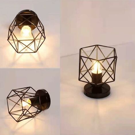 Plafonnier led hexagone noir  Luminaires en ligne sur