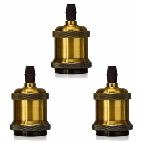 Lot de 3 Edison Douille E27 Spirale DIY Adaptateur de Lampe