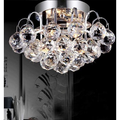 Lampe LED suspendue en cristal K9 E14, ampoule de luxe, décoration de  salon, de cuisine, Lustre