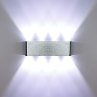 Applique Murale LED 8W Moderne Aluminium Lampe 8 LED Interieur Éclairage Lumières pour Cuisine Escalier Chambre Couloir Salon Les Lampes de Nuit (Blanc Froid)