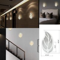 Applique Murale 9W Intérieur Lumière Moderne Simple, Lampe LED pour Escalier, Couloir, Chambre, Salon, les Lampes de Nuit (Blanc chaud)