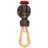 Applique Murale Tuyau d'Eau en Métal Luminaire Industriel Loft Vintage American Style pour Eclairage Decoratif