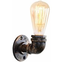 Lampe à Tubes d'eau,Rétro Applique Murale Metal Industrielles Eclairage Decoratif,E27 Lampe à Douille