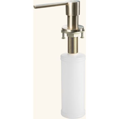 Distributeur savon cuisine encastrable Luisina inox doré or clair