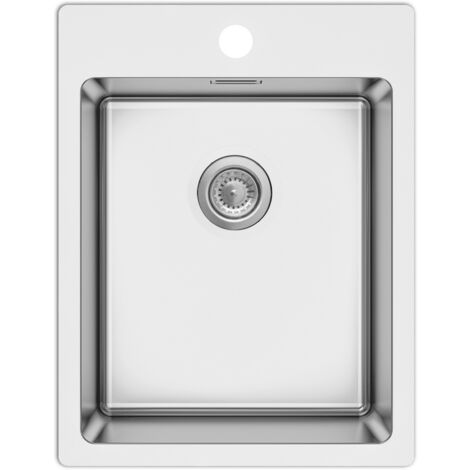 Evier inox Luisina JAVA 1 bac 390x505 (1/3)