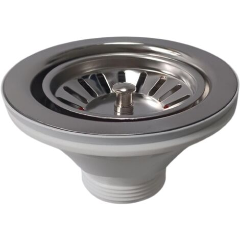 Vitra – Bonde de lavabo chromée 114mm – Évacuation manuelle sans trop plein – Pour éviers 90mm – Installation facile et rapide (1/5)