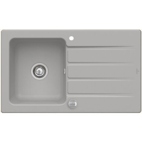 Evier céramique gris fossil Villeroy & Boch ARCHITECTURA 1 bac 1 égouttoir (1/5)