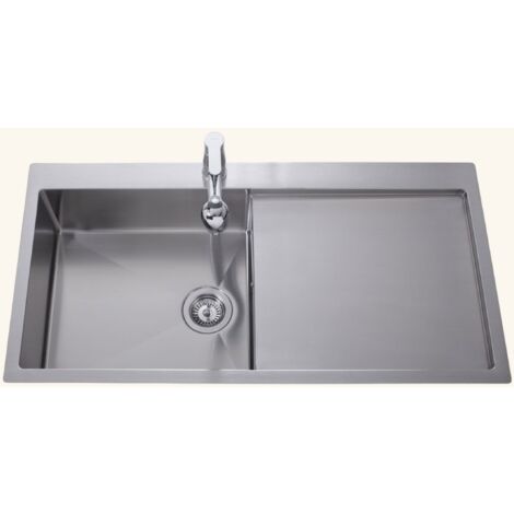 Evier inox Helika LUNY 1 grand bac 1 égouttoir droite