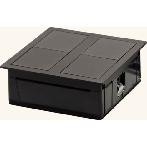 Multiprise encastrable 2 prises 250V – Indice de protection IP54 – Prise noire mat pour espaces confinés – Installation facile – Luisina