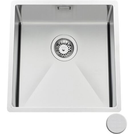 Evier sous-plan inox nid d'abeille VIBRATO Luisina 1 bac 450x450 mm