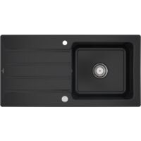 Evier céramique Villeroy & Boch ARCHITECTURA noir mat 1 grand bac 1 égouttoir