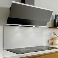 Hotte cuisine verticale Silverline LUKO verre trempé noir 60 cm
