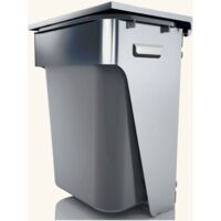 Cuisissimo – Poubelle à pédale encastrable 40 litres – Poubelle manuelle coulissante sous évier – Pour meuble de 40 cm minimum