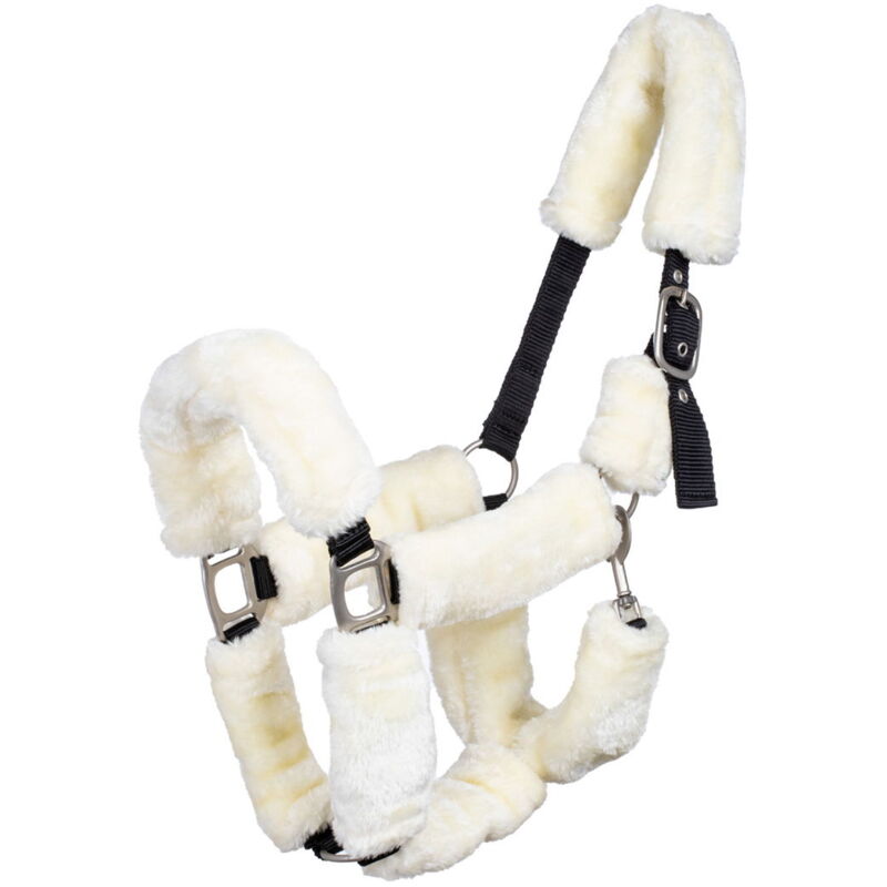 19.50 AMKA, Cavezza Per Cavallo In Set Da 4 Pezzi, Protezione Per Il Naso Il Collo E La Nuca Del Cavallo
