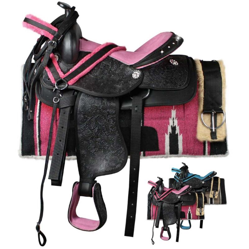 Numnah Sottosella Per Cavallo Con Cofano Per Orecchio - Rosa Accesso E Interno In Cotone - Foto 3