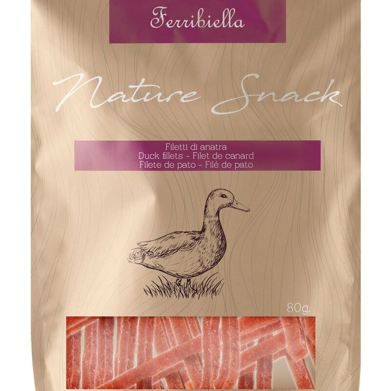 Snack di pura carne di anatra, strisce essiccate di Naturavetal